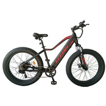 Електровелосипед E-Titan Stalker 26" 18" Чорно-Червоний 264ETJA-004980 фото