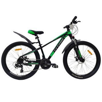 Велосипед Titan FOX 26" 13" Чорно-Зелений 26TJA-004987 фото