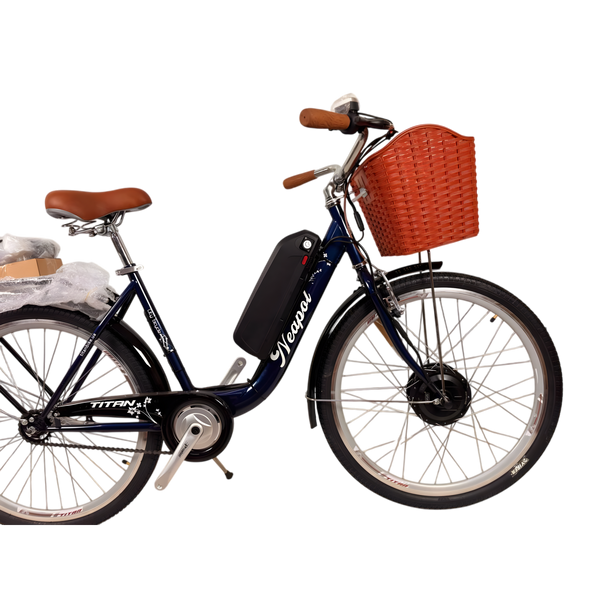 Електровелосипед Titan Neapol 26" 18" Синій передній 500W 48V10Ah 00-00006019 фото